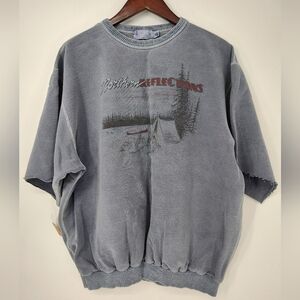 Vintage Northern Reflections Blu/Grey Crewneck Short Sleeve Sweatshirt Size XL